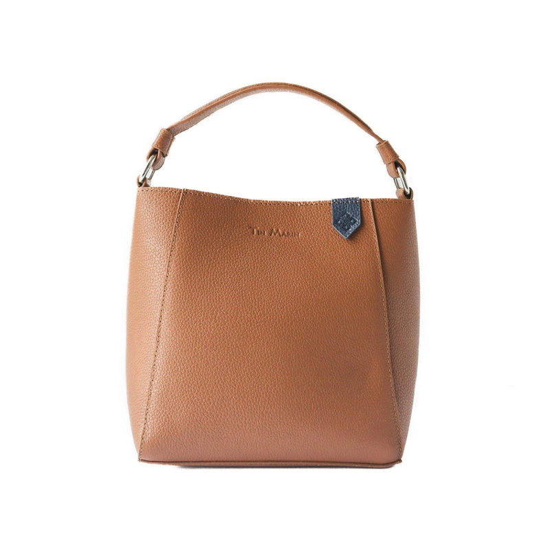 Tin Marin - Yaya Leather Bucket Bag with Mai Woven Bag Strap