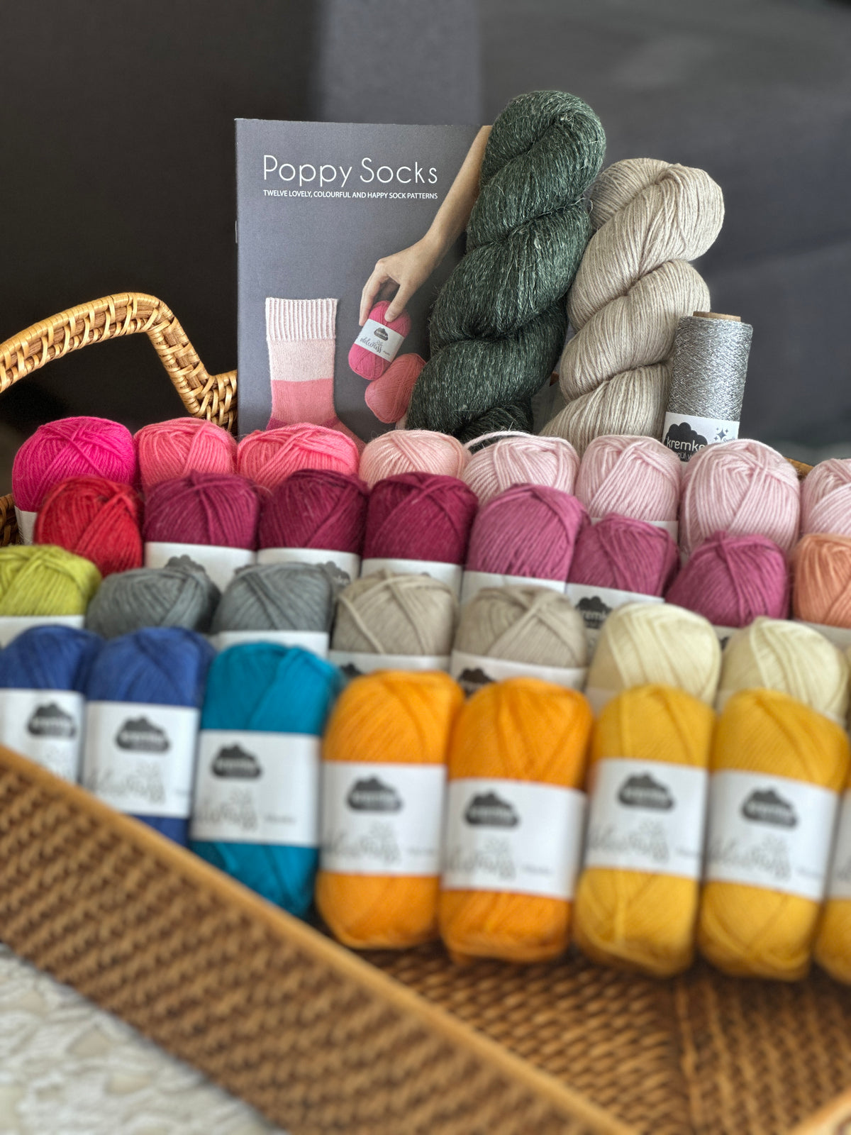 Kremke Soul Wool - Poppy Socks: Yarn Kit for 12 Colourful Socks (CLEARANCE)
