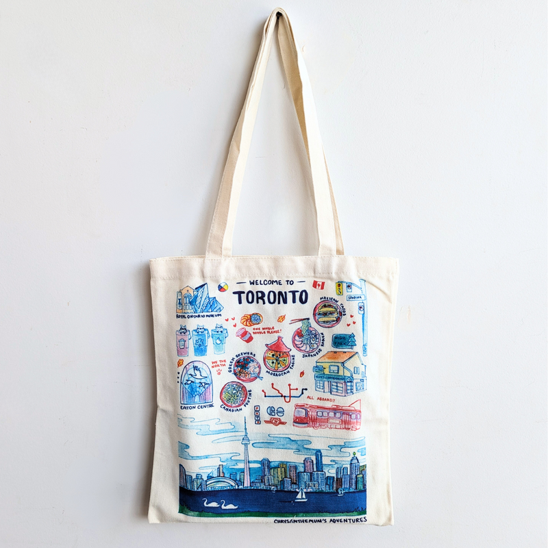 Chrysanthemum s Adventures Welcome to Toronto Tote Bag The Knitting Loft