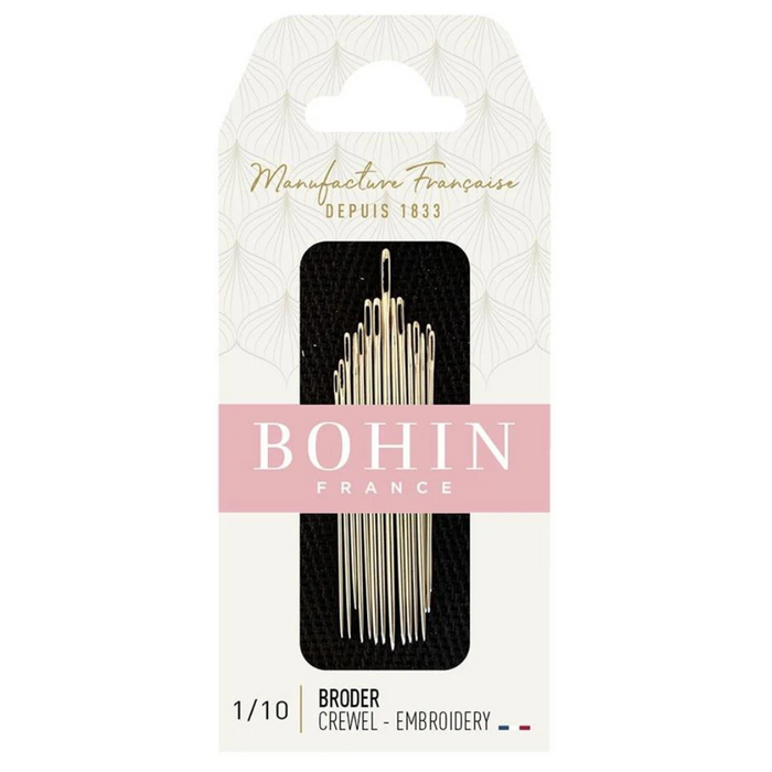 Bohin - Assorted Embroidery Needles - Sizes No. 1/10