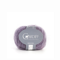 Cardiff Cashmere Brushlight Welsh Fingering Lavender Yarn in Toronto