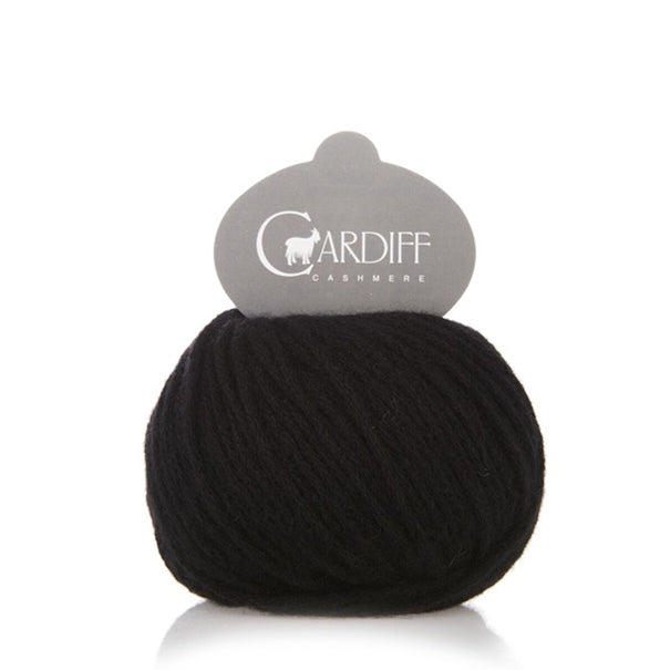 Cardiff Cashmere Large Aran/Bulky Cashmere Black Yarn - Toronto, Canada