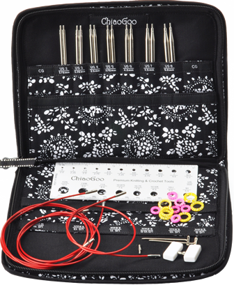 ChiaoGoo TWIST 5" Complete Interchangeable Knitting Needle Set Open view