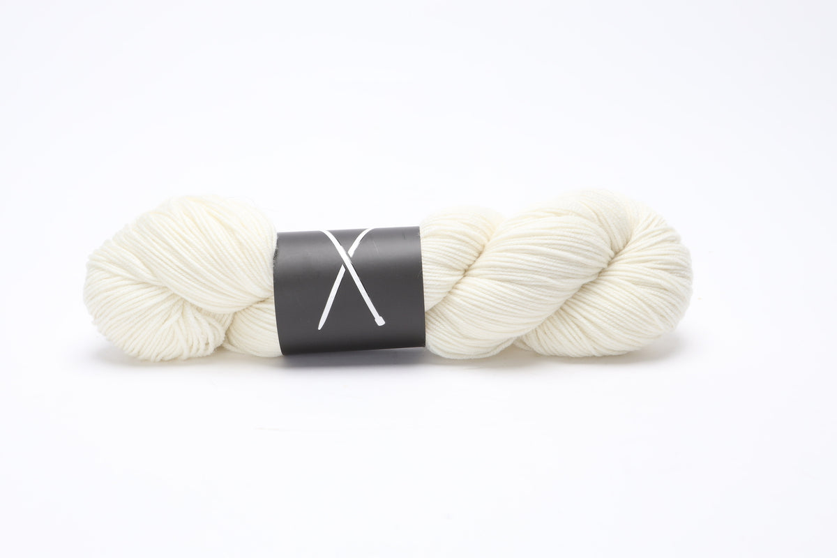 boots by the knitting loft - merino fingering yarn (part 1) antique white
