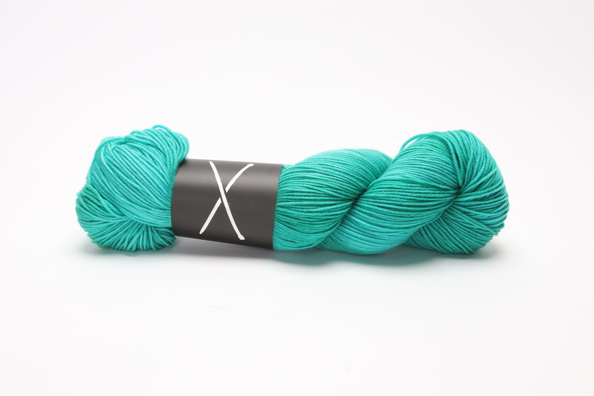 boots by the knitting loft - merino fingering yarn (part 1) aqua green