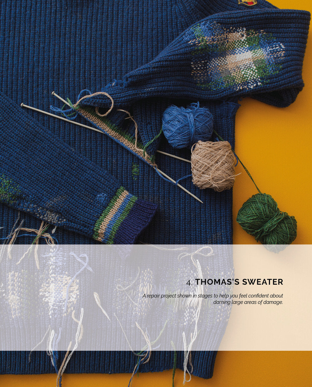 Visible Creative Mending for Knitwear