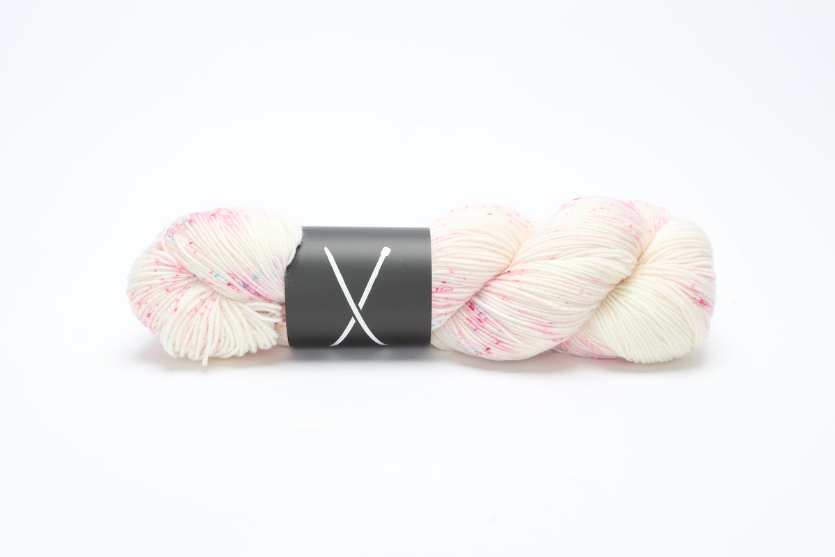 boots by the knitting loft - merino fingering yarn (part 1) candy floss