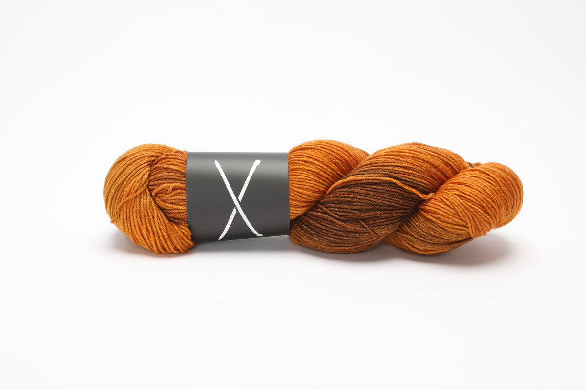 boots by the knitting loft - merino fingering yarn (part 1) caramel taffy
