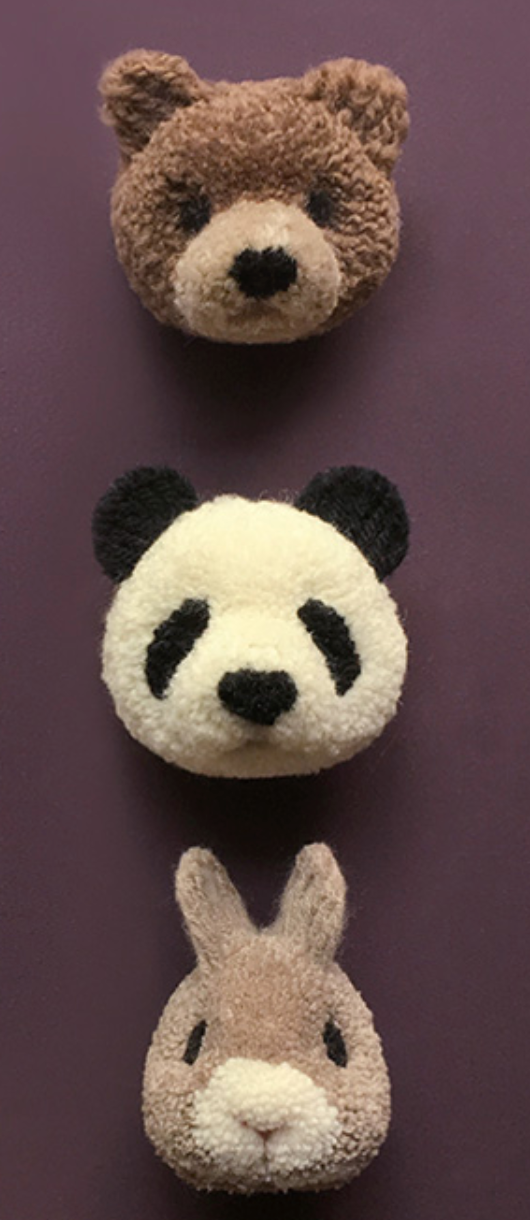 Animal Woolen Poms