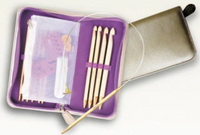 Interchangeable Bamboo Tunisian Crochet Hook Set
