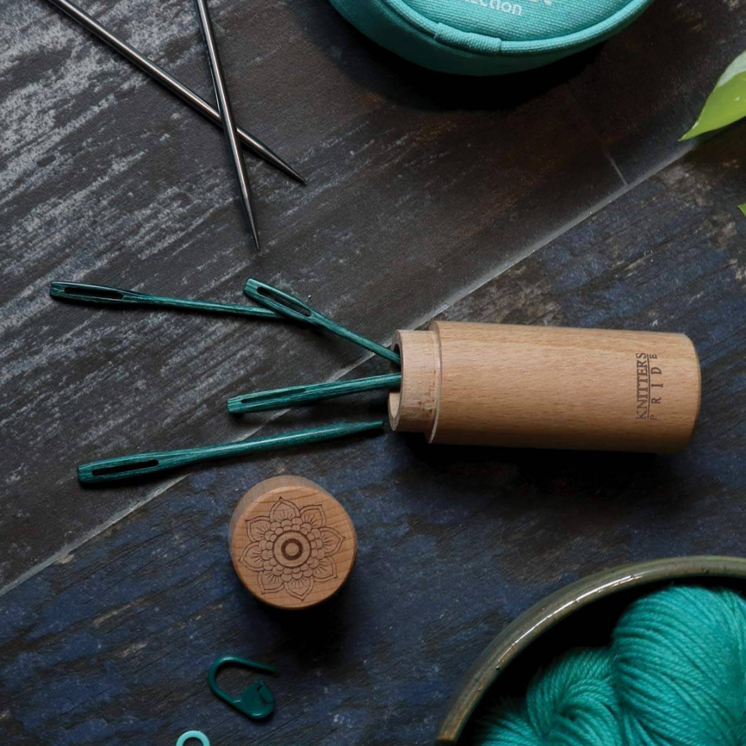 Knit Pro The Mindful Collection - Teal Wood Darning Needles – The