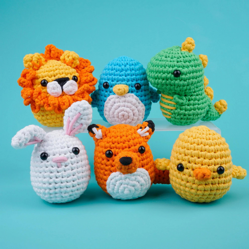 The Woobles Beginner Crochet Amigurumi Kit - Fox