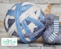 bliss by the cozy knitter stormy water (grey mini)