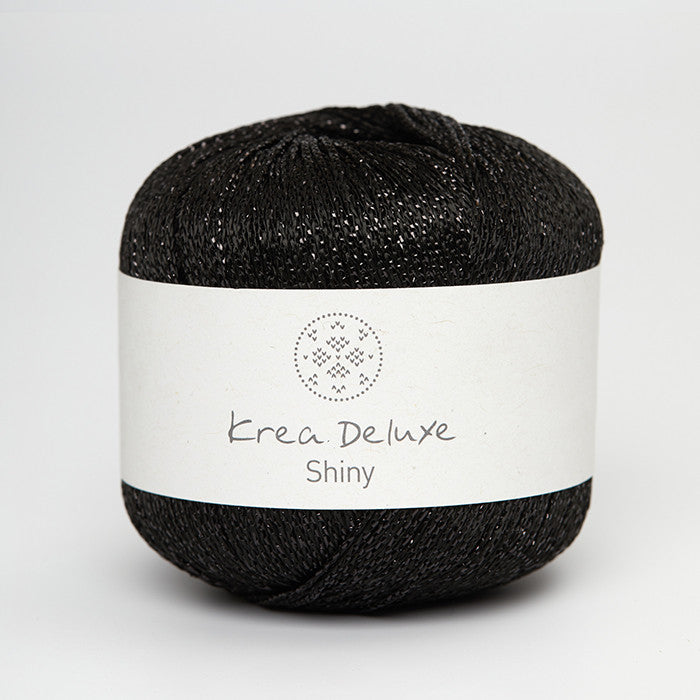 Krea Deluxe Shiny Glitter Fingering black yarn