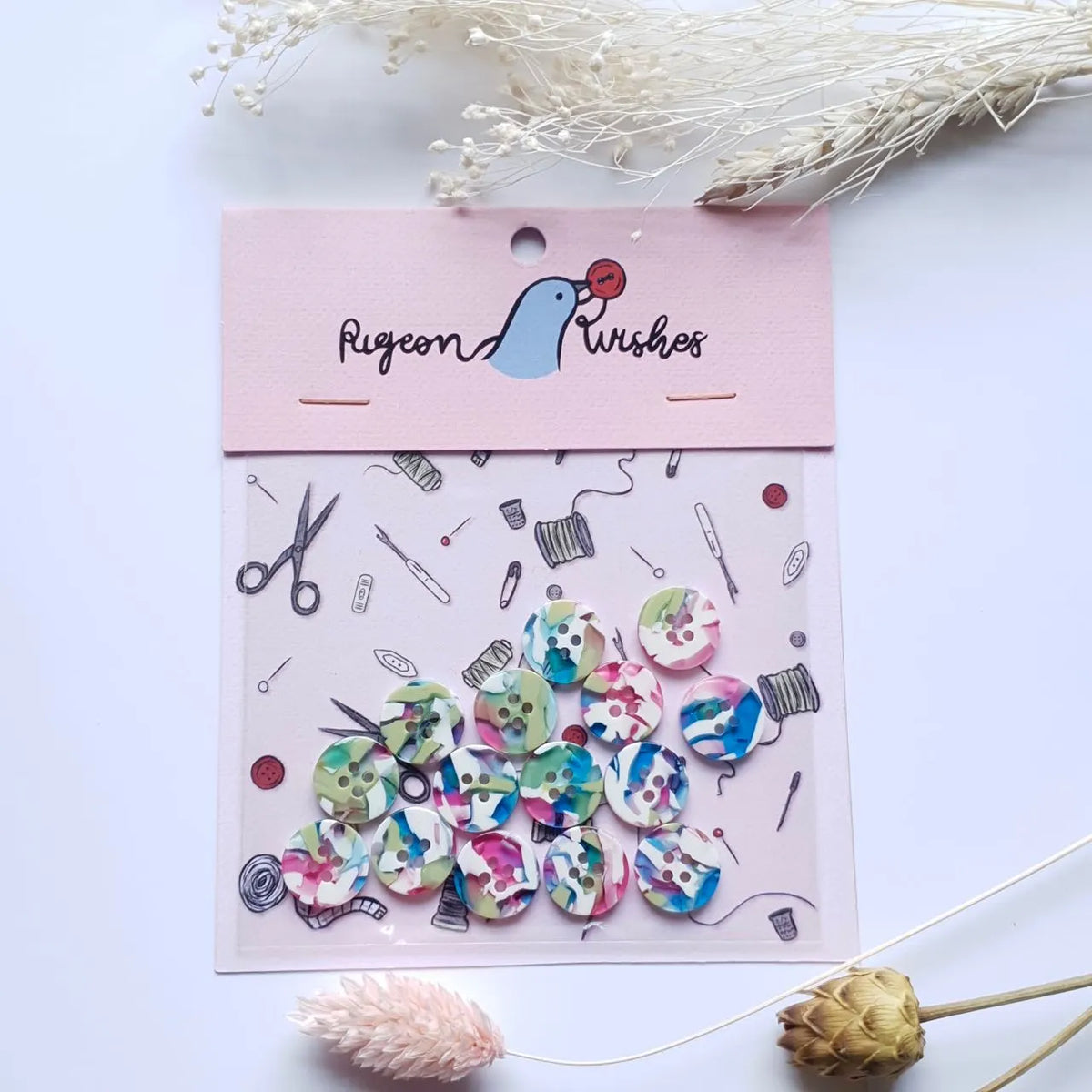 PigeonWishes Buttons
