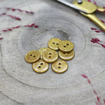 buttons - atelier brunette glitter - mustard (12mm)