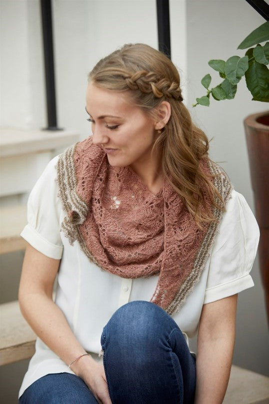 camarose printed patterns hydrangeas shawl