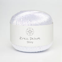 Krea Deluxe Shiny Glitter Fingering white yarn in Toronto