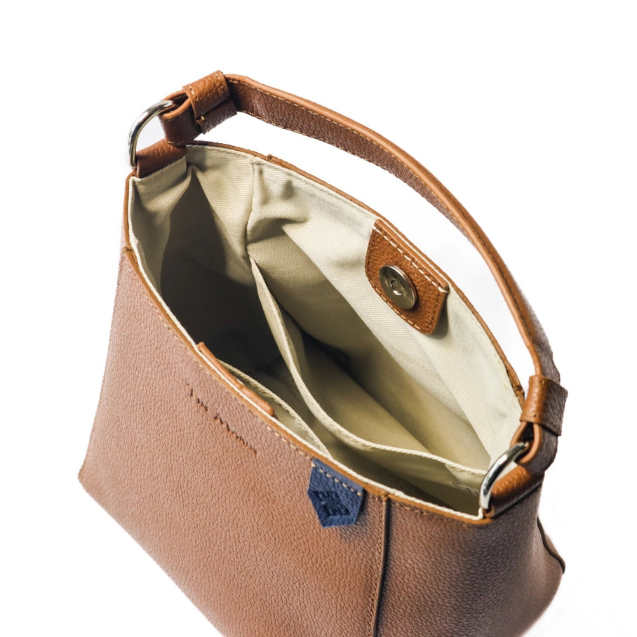 Tin Marin - Yaya Leather Bucket Bag with Mai Woven Bag Strap