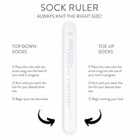 Twice Sheared Sheep - Sock Sizing Bracelet Ruler