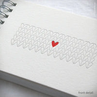 Inkello Letterpress - Heart Knitting Spiral Notebook
