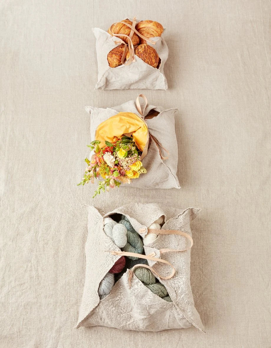 Cocoknits Rustic Linen Four Corner Bag