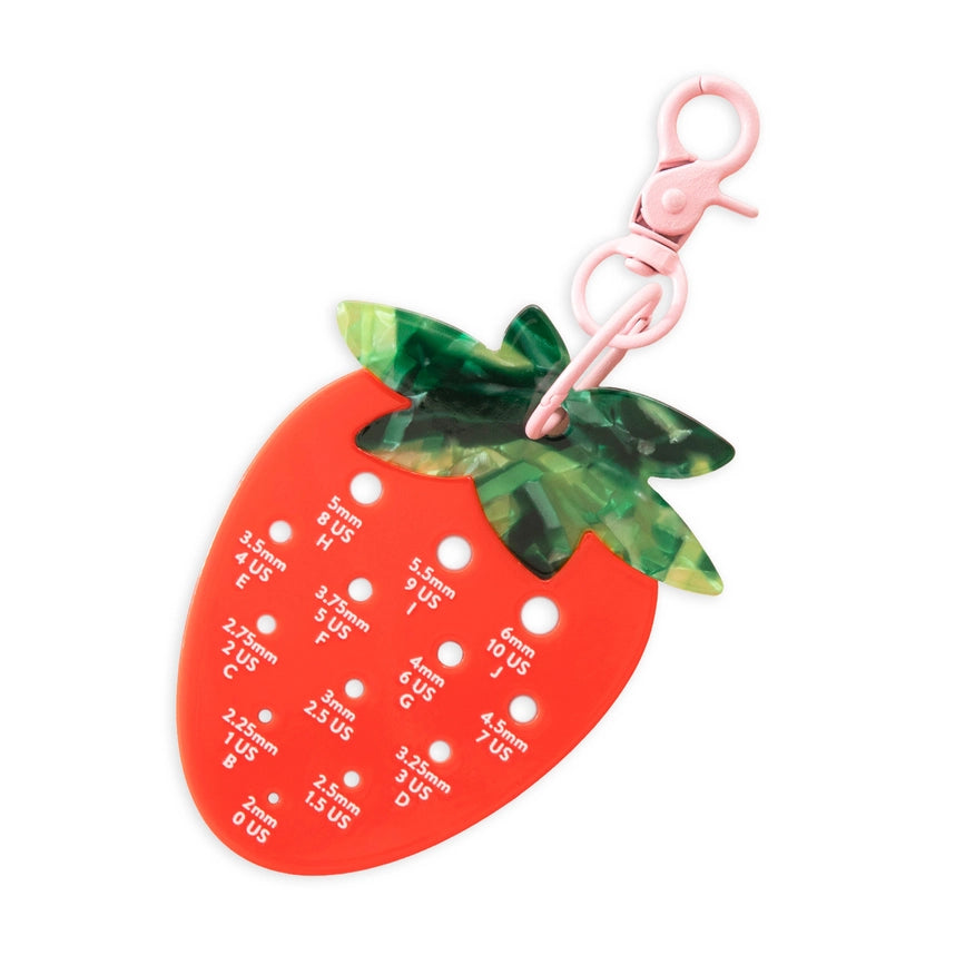 Sarah Hearts - Strawberry Needle Gauge Bag Charm