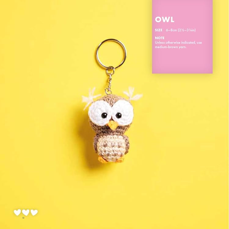 Mini Amigurumi Bag Charms: 23 adorable keyrings to crochet