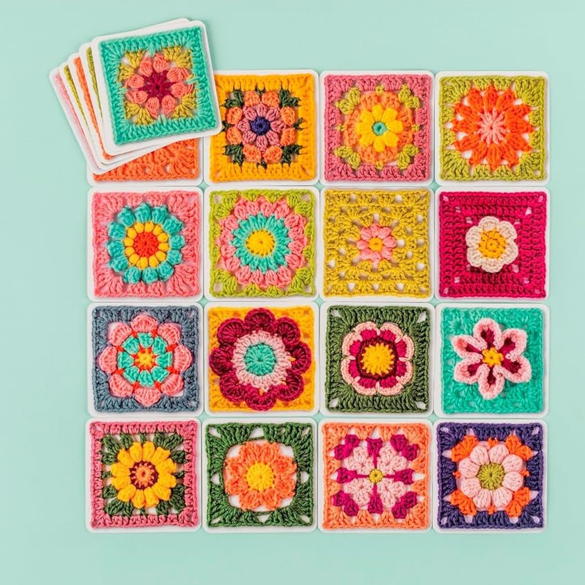 The Granny Square Flowers Card Deck by Claire Montgomerie – The