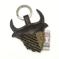Harris Tweed Highland Coo Keyring