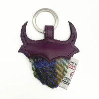 Harris Tweed Highland Coo Keyring