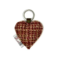 Harris Tweed Heart Keyring