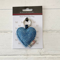 Harris Tweed Heart Keyring