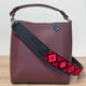 Burgundy Bag with Poppy Black Strap