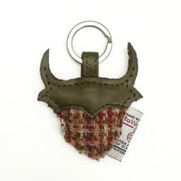 Harris Tweed Highland Coo Keyring