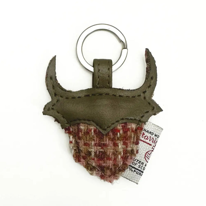 Harris Tweed Highland Coo Keyring