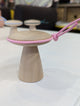 Natural Disc - Flat Handle - Pink Elastic