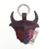 Harris Tweed Highland Coo Keyring