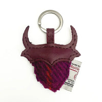 Harris Tweed Highland Coo Keyring