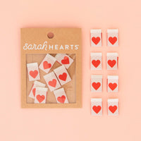 Sarah Hearts - Premium Woven Labels