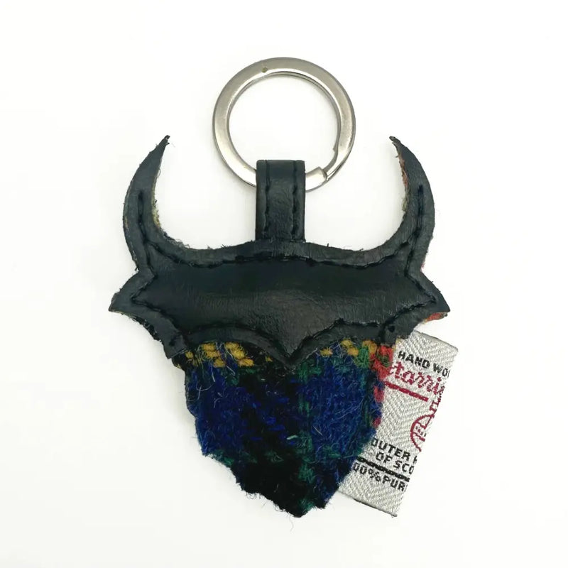 Harris Tweed Highland Coo Keyring