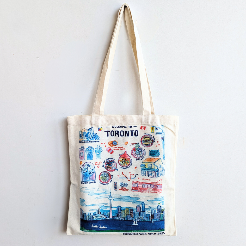 バッグ GLADHAND HERITAGE MONOGRAM TOTE BAG Chrysanthemum's Adventures - Welcome to Toronto Tote Bag – The