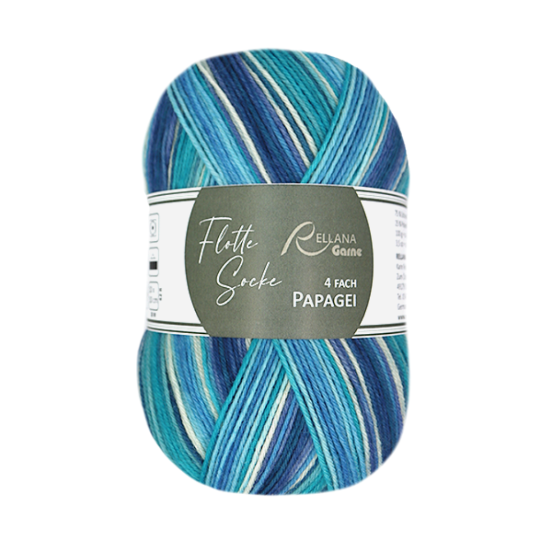 Rellana Garne - Flotte Socke Papagei 4ply