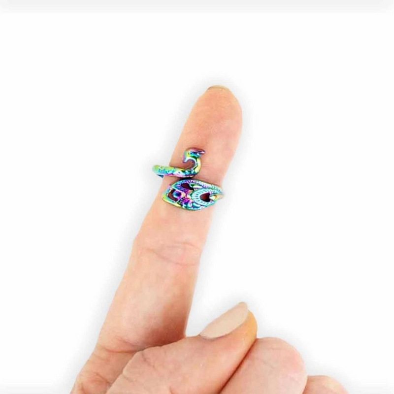 Twice Sheared Sheep - Rainbow Peacock Tensioning Ring