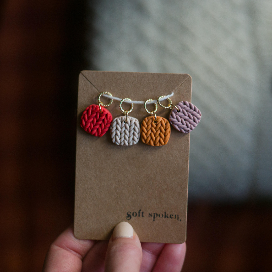 Soft Spoken Co. - Knit Texture Stitch Markers
