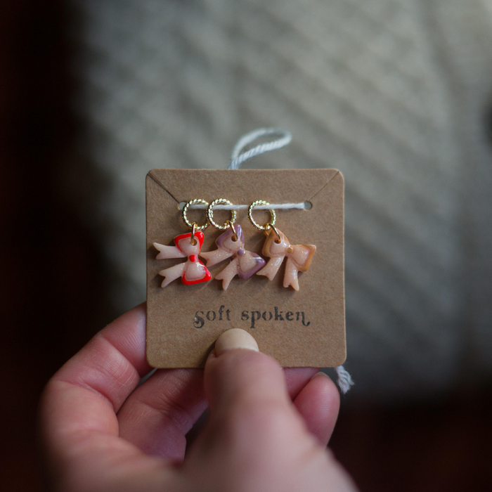 Soft Spoken Co. - Bow Stitch Marker Set