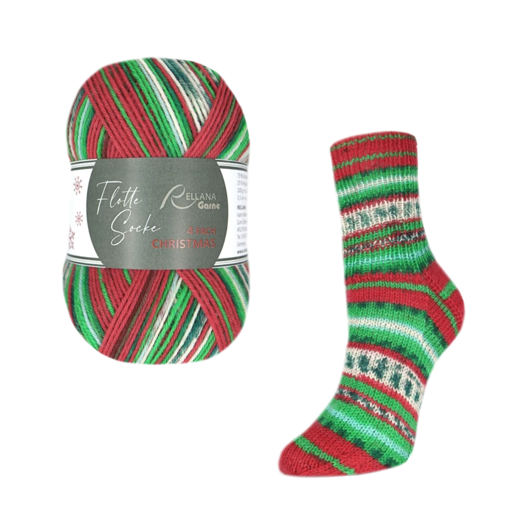 Rellana Garne - Flotte Socke Christmas 4ply 2026