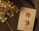 Checkerboard Flower - Rust Brown