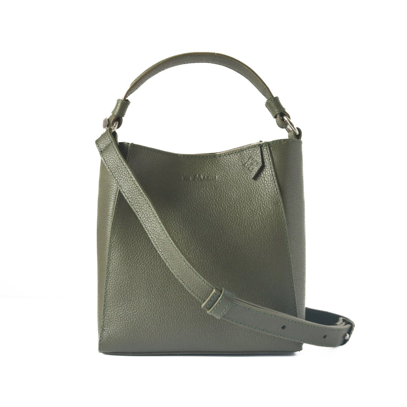 Tin Marin - Yaya Leather Bucket Bag with Mai Woven Bag Strap