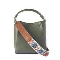 Tin Marin - Yaya Leather Bucket Bag with Mai Woven Bag Strap